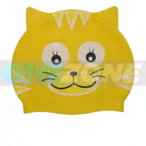 Gorro Natación Silicona Gvs-para Niños Figura Animals 102233/ Gato-amarillo