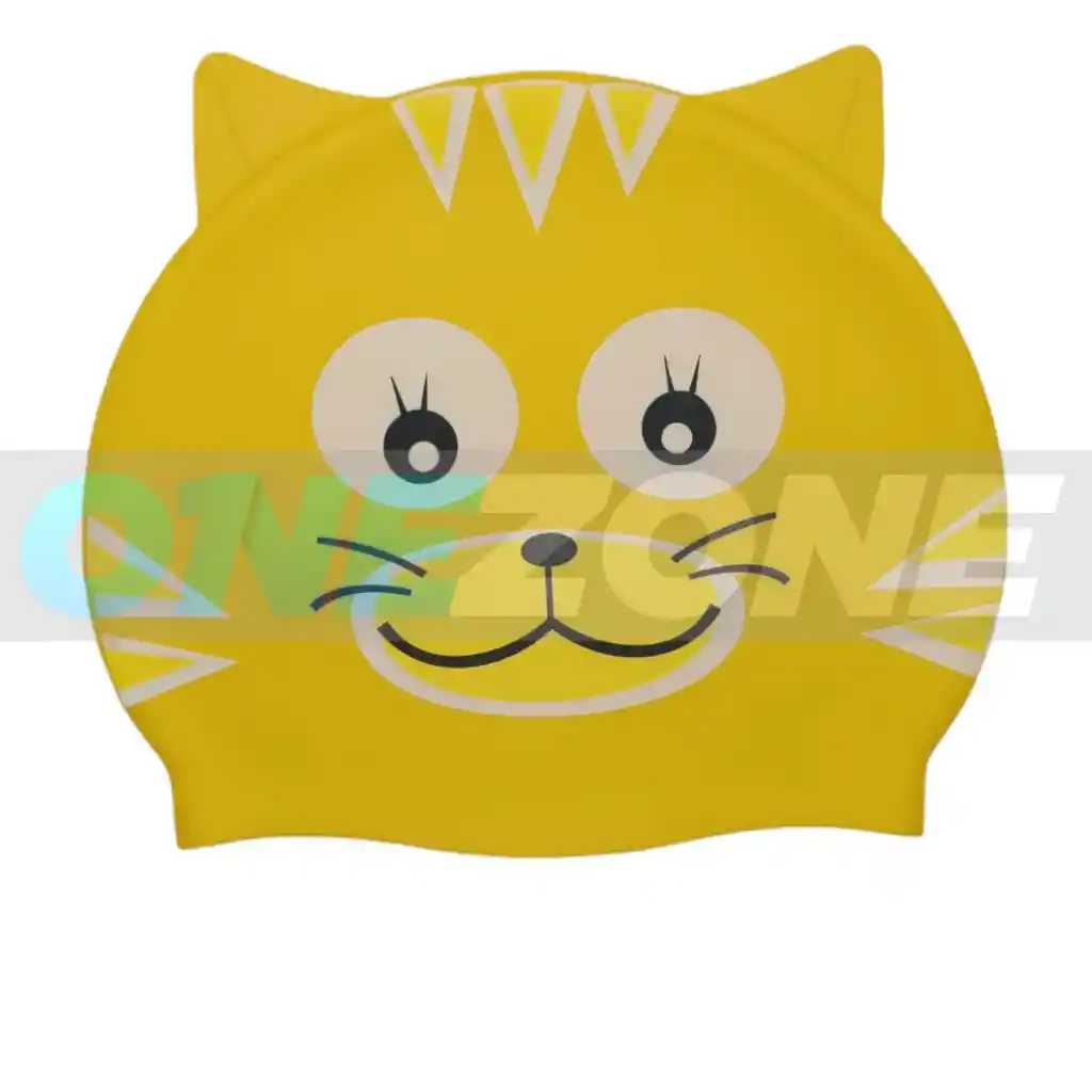 Gorro Natación Silicona Gvs-para Niños Figura Animals 102233/ Gato-amarillo