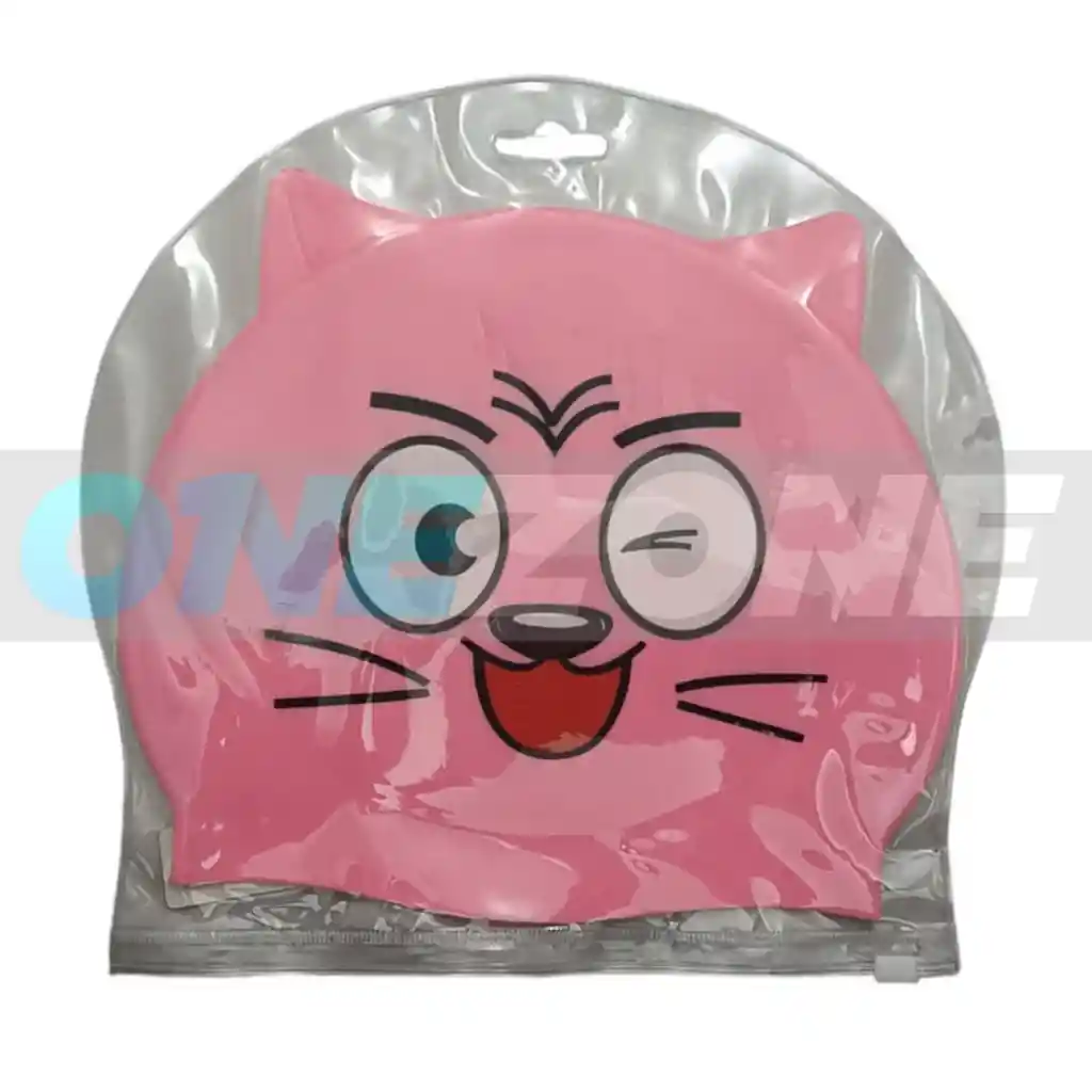 Gorro Natación Silicona Gvs-para Niños Figura Animals 102233/ Gato-fucsia