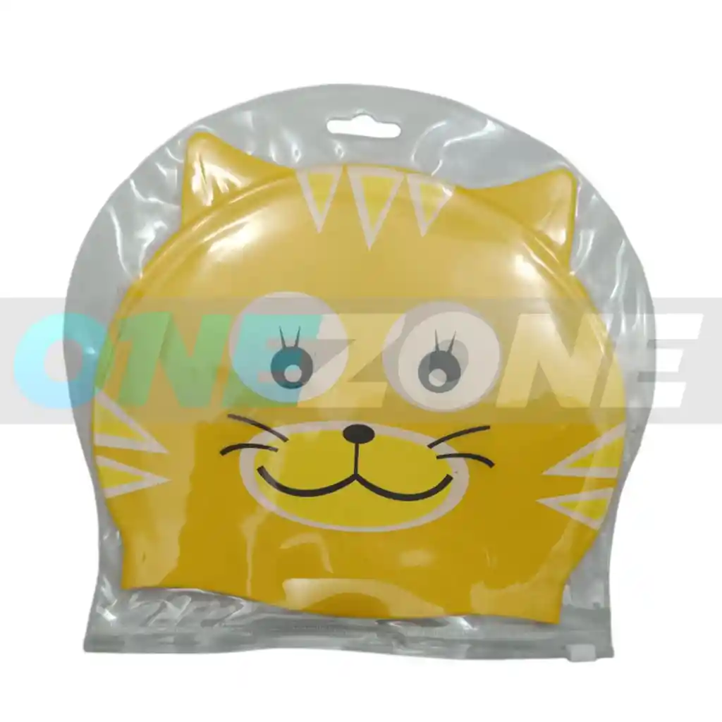 Gorro Natación Silicona Gvs-para Niños Figura Animals 102233/ Gato-amarillo