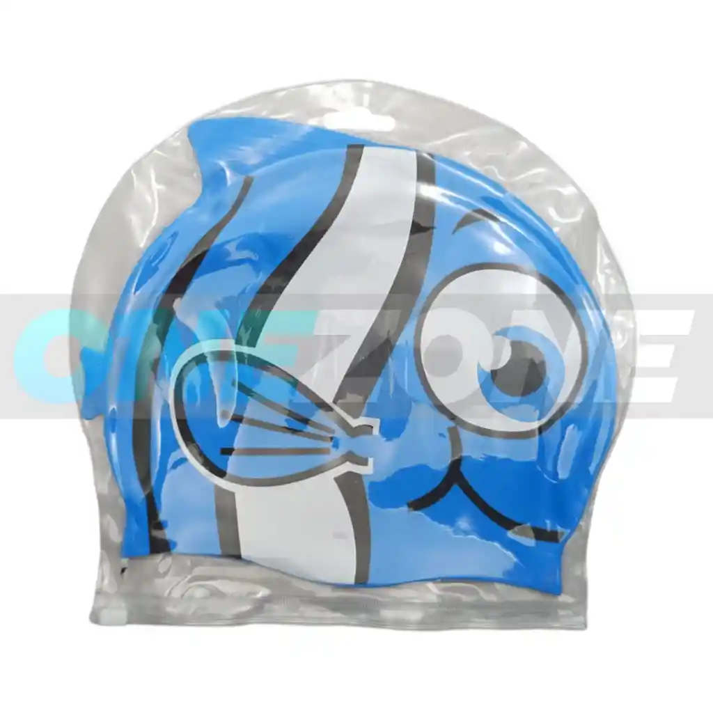 Gorro Natación Silicona Gvs-para Niños Figura Animals 102233/ Pescado-rayas-azul