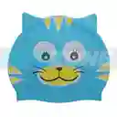 Gorro Natación Silicona Gvs-para Niños Figura Animals 102233/ Gato-azul