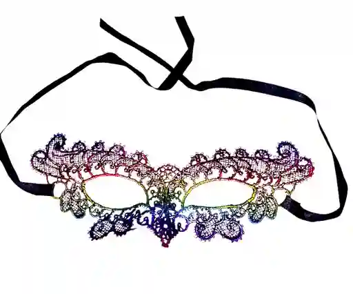 Antifaz Tejido Multicolor Ref: Gl9926-6. Ideal Para Hora Loca, Halloween, Carnaval