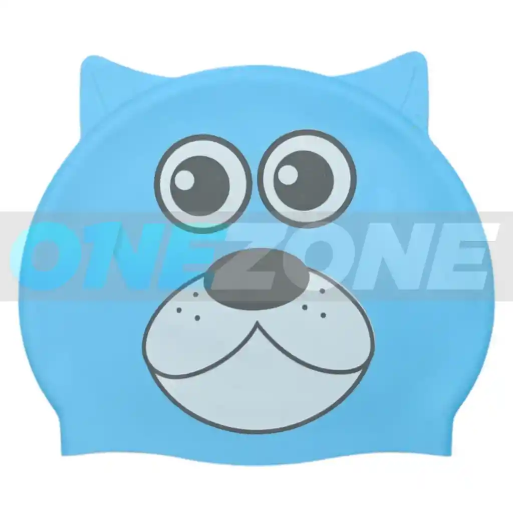 Gorro Natación Silicona Gvs-para Niños Figura Animals 102233/ Oso-azul-claro