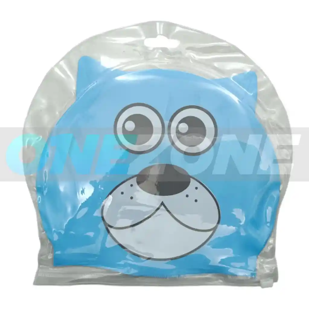 Gorro Natación Silicona Gvs-para Niños Figura Animals 102233/ Oso-azul-claro