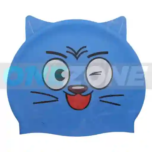 Gorro Natación Silicona Gvs-para Niños Figura Animals 102233/ Gato-azul-rey