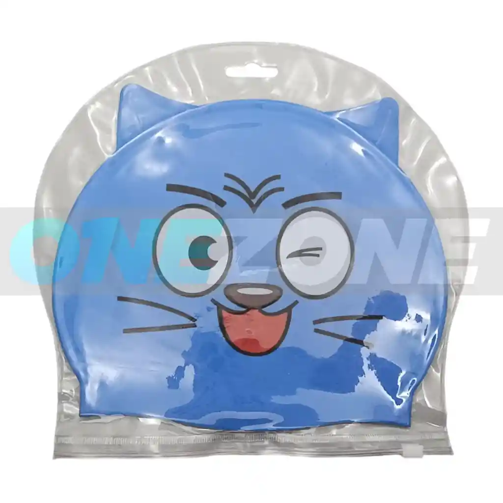 Gorro Natación Silicona Gvs-para Niños Figura Animals 102233/ Gato-azul-rey