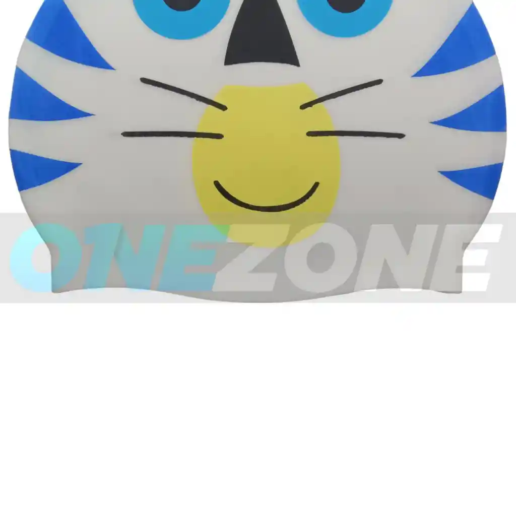 Gorro Natación Silicona Gvs-para Niños Figura Animals 102233/ Tigre-blanco