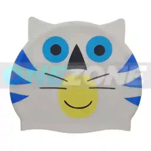 Gorro Natación Silicona Gvs-para Niños Figura Animals 102233/ Tigre-blanco