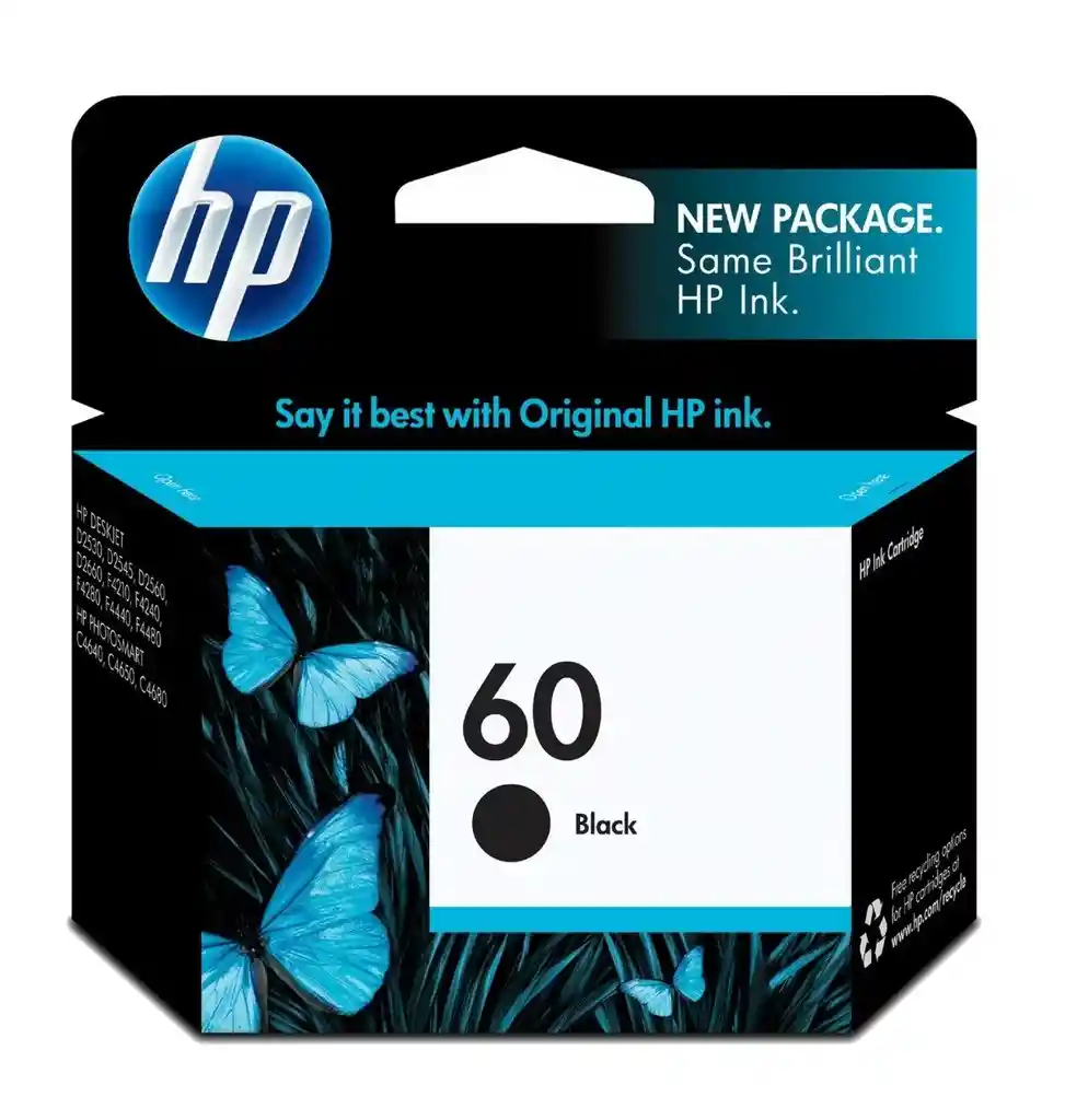 Cartucho Original Hp 60 Negro