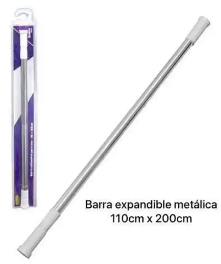 Tubo Barra Expandible Ajustable Multiusos Para Colgar Ropa 110- A 200 Cm