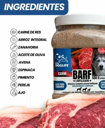 Barf Para Perros Liofilizado Carne 500 Gr Barf Para Mascotas En Polvo