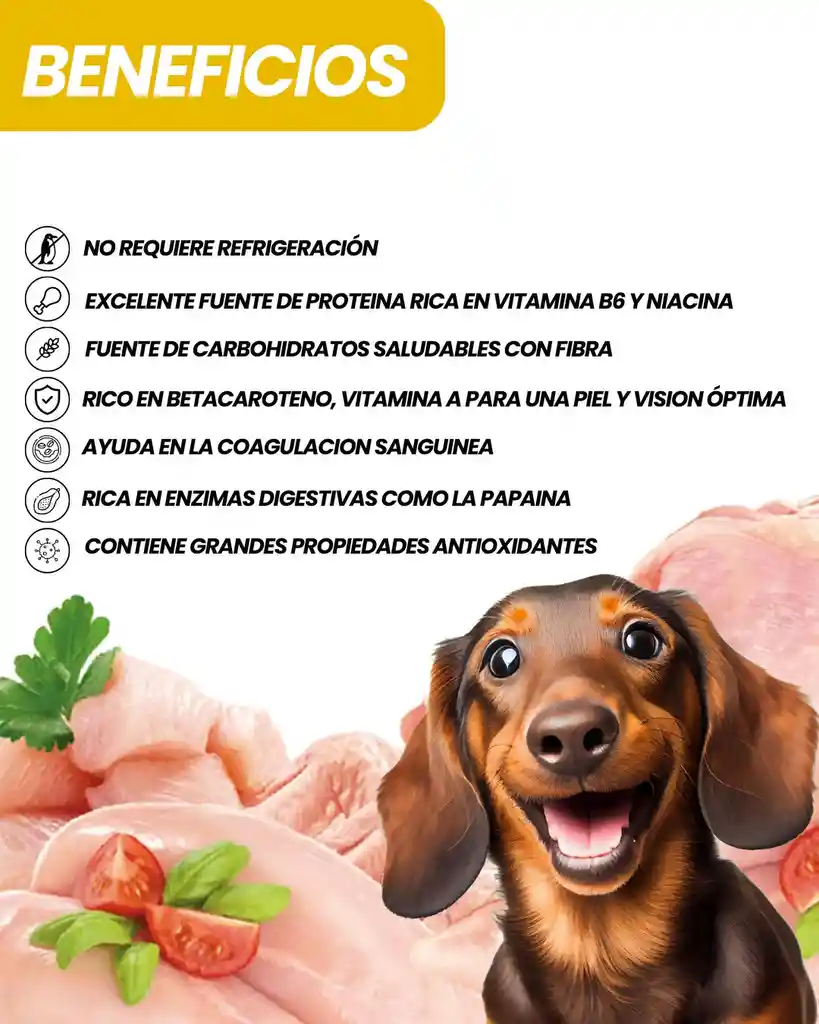 Barf Para Perros Liofilizado Pollo 500 Gr Barf Para Mascotas En Polvo Pollo