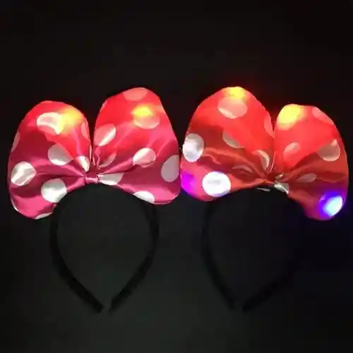 Balaca Diadema Disfraz De Minnie Disney con luces