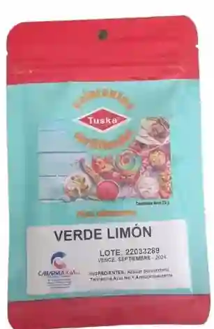 Colorante Vegetal Para Alimentos Verde Limon X Sobre 25gr