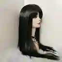 Peluca Blancay Negra Lisa Para Halloween Para Mujer o niña