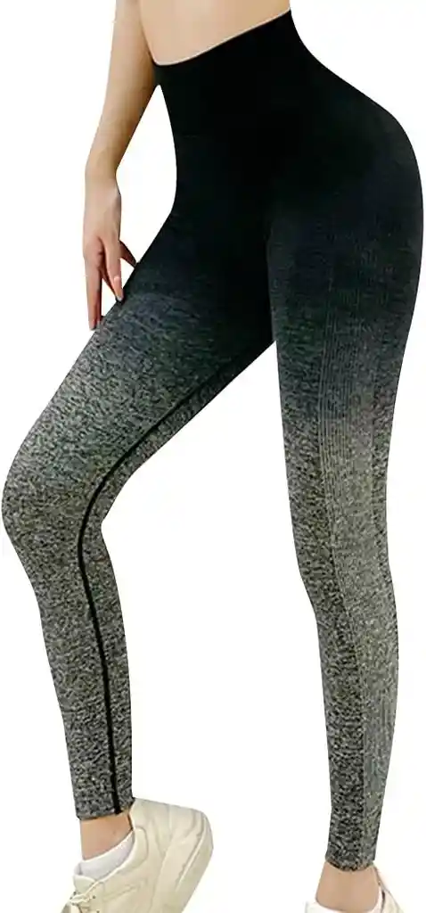 Leggins Yoga Bicolor Verde-negro Push Up