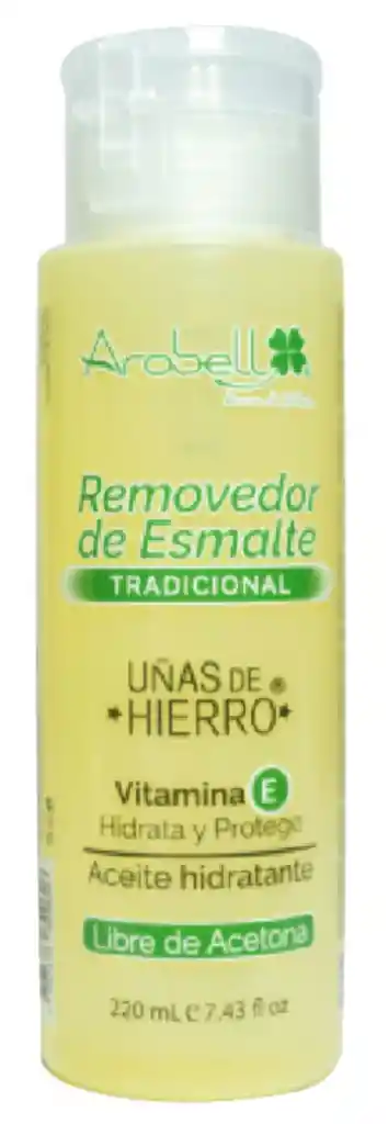 Removedor De Esmalte Con Válvula Con Vitamina E Arobell 220ml