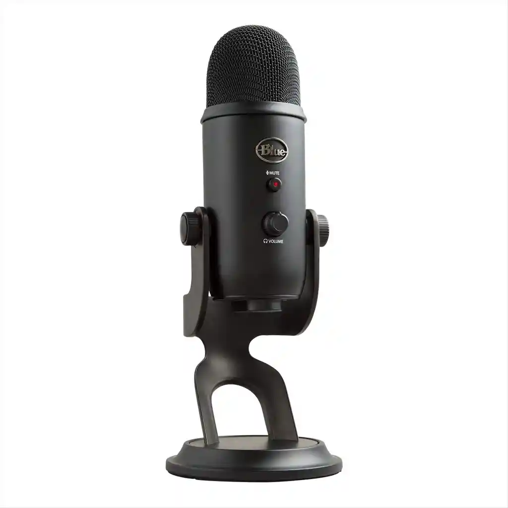 Micrófono Streaming Usb De Condensador Blue Yeti Pc Mac Negro