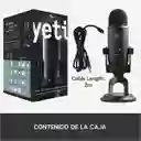 Micrófono Streaming Usb De Condensador Blue Yeti Pc Mac Negro