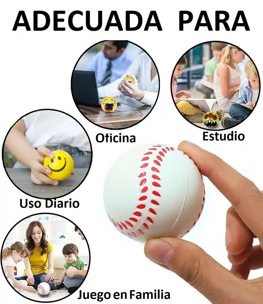 Pelotas Antiestrés X6u/ Monstrous/ Tamaño: 6 Cm