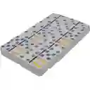 Juego De Domino Doble 6 En Caja Metalica 28 Fichas Con Color