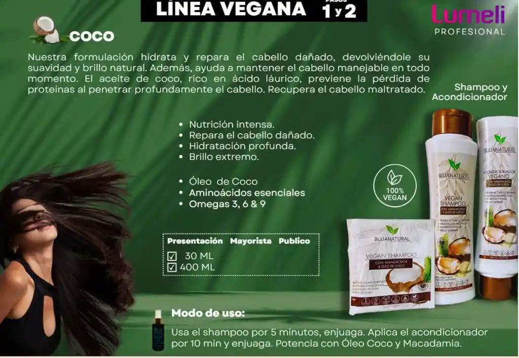 Shampoo Y Acondicionador Vegano Coco