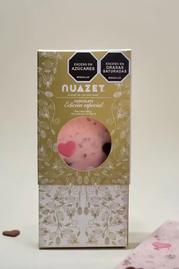 Barra De Chocolate Blanco Con Fresa Liofilizada