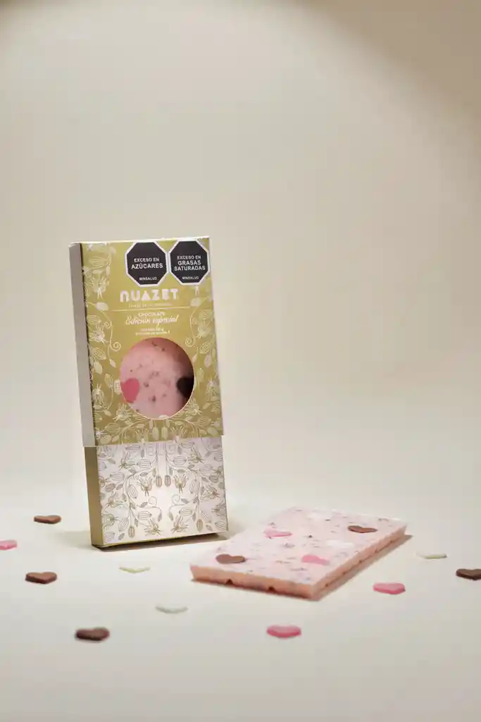 Barra De Chocolate Blanco Con Fresa Liofilizada