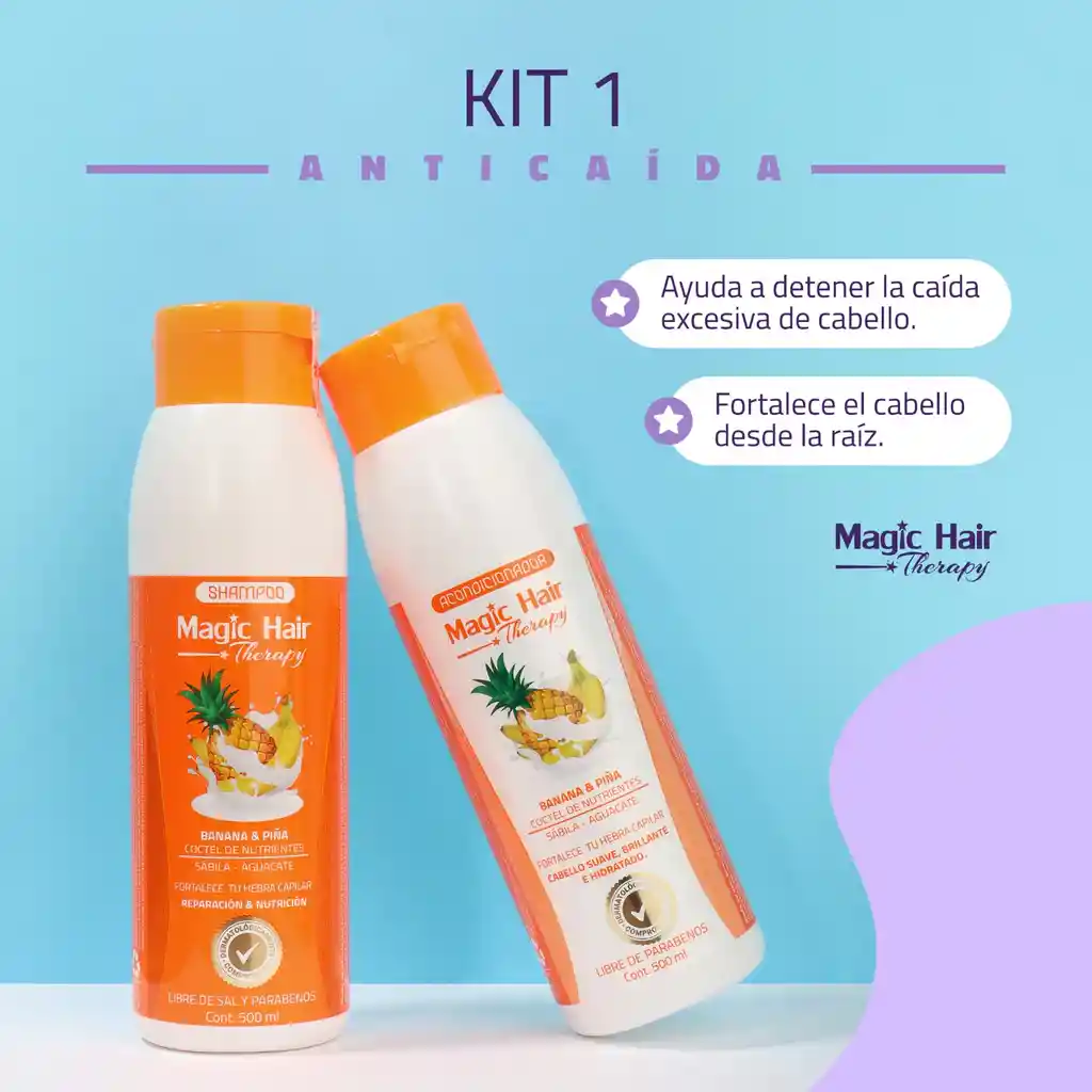 Kit 1 Anticaída (banana Y Piña) + Obsequio