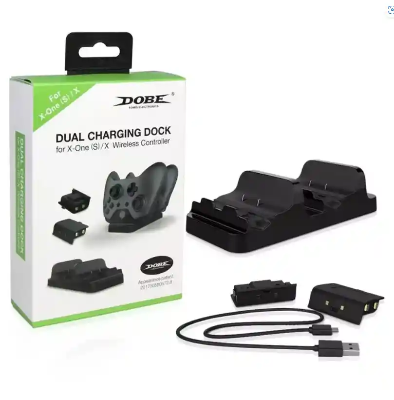 Cargador Doble Control Xbox One + 2 Baterias + Cable Usb