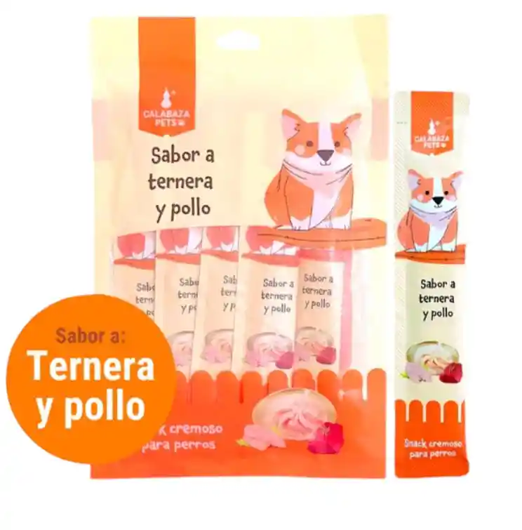 Snack Cremoso Ternera Y Pollo Perros (precio Por Unidad)