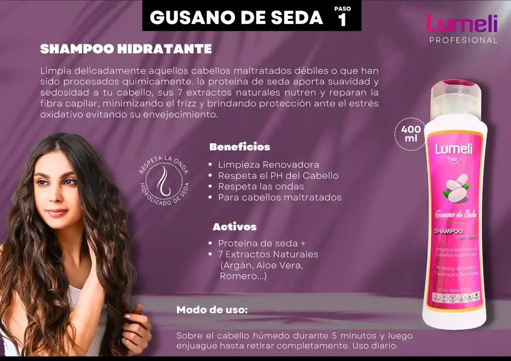 Kit Shampoo Y Tratamiento Y Gusano De Seda