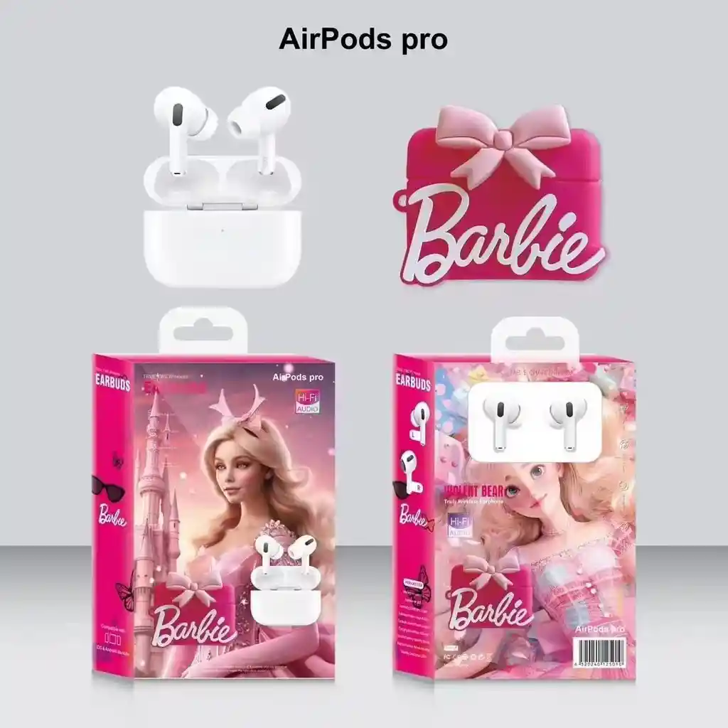 Audifonos Airpods Pro Con Diseño Barbie Y Minnie