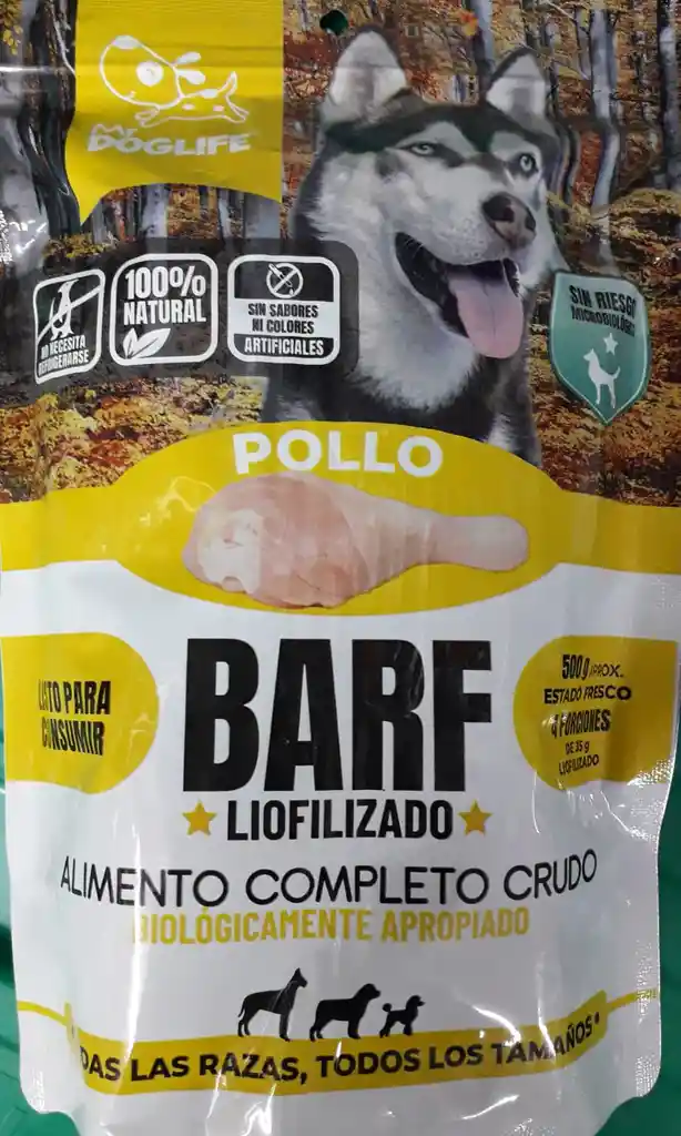 Dieta Barf Perro Pollo 160 Gr Barf Para Perros Liofilizado 160 Gr Pollo Barf Mascotas