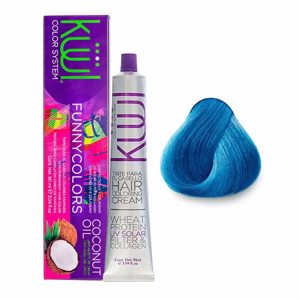 Kuul Tinte En Crema Para Coloración De Fantasía Tono Azul Neon