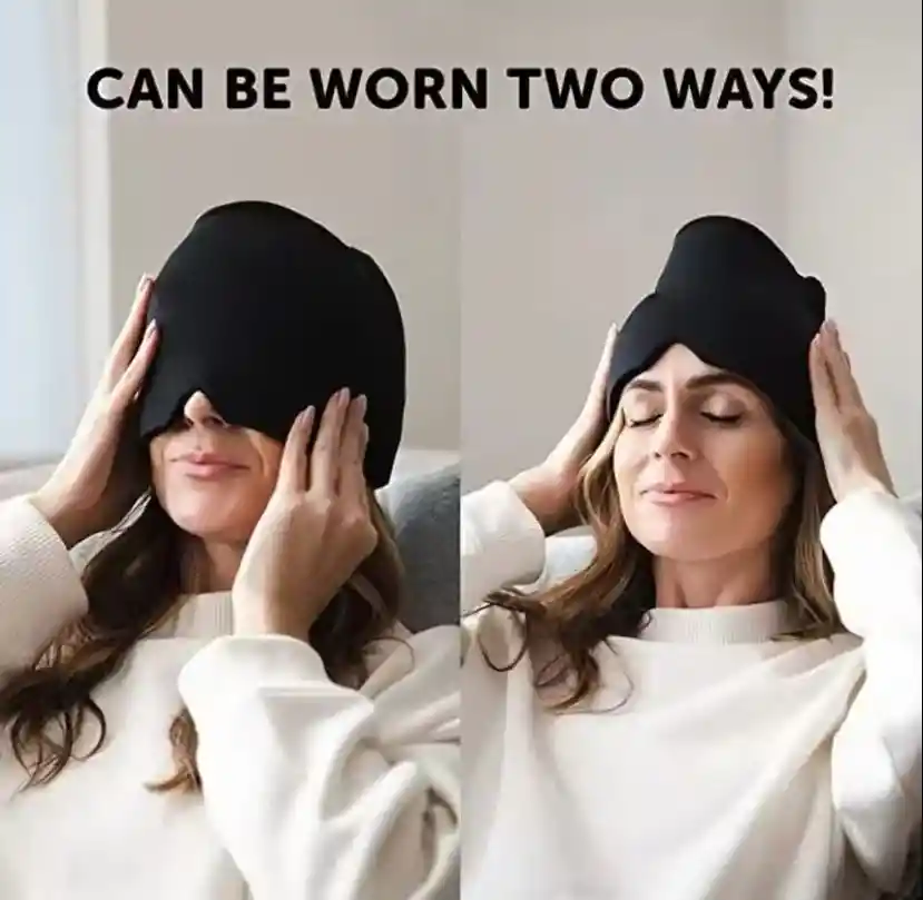 Gorro Gel Alivio Migraña Dolor Cabeza Compresa Frio Caliente