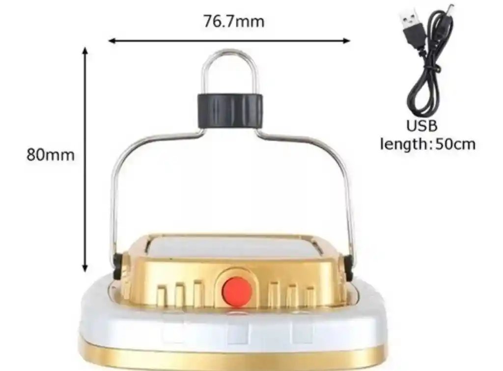 Lampara Led Solar Recargable Usb 5v 3w Camping