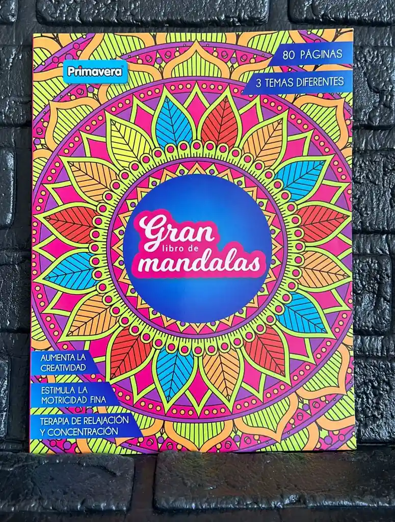 Libro Mandalas Pasta Sencilla 80 Paginas Grande Primavera