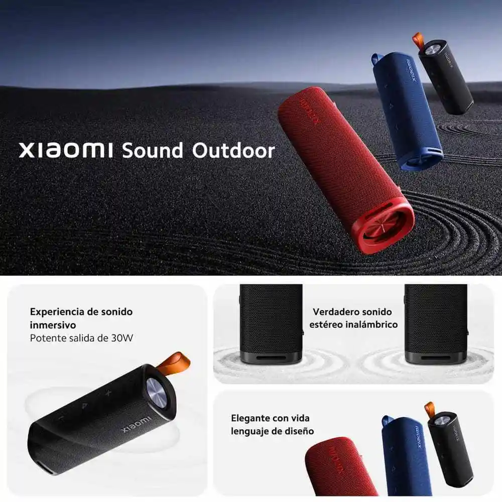 Parlante Bluetooth 5.4 Xiaomi Sound Outdoor 30w Ip67 Tws Red