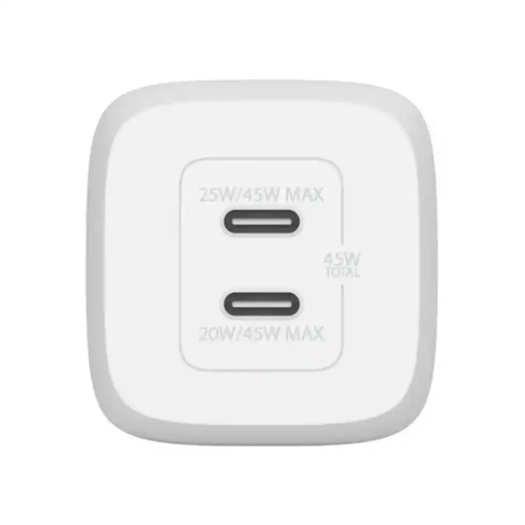 Cargador De Pared Usb-c Dual Gan 45w Belkin Boostcharge Pro