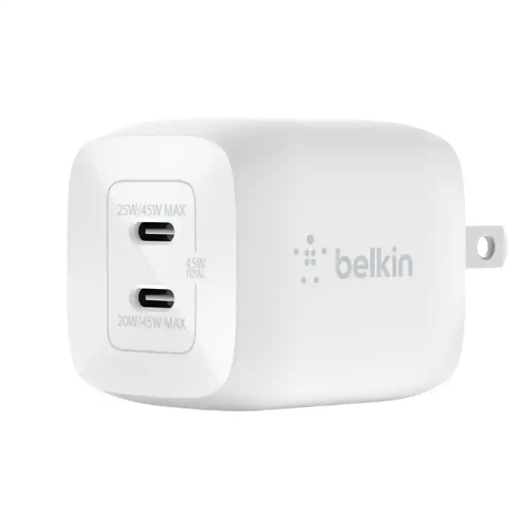 Cargador De Pared Usb-c Dual Gan 45w Belkin Boostcharge Pro