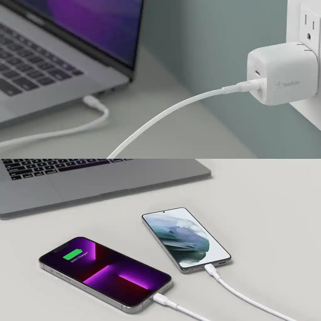 Cargador De Pared Usb-c Dual Gan 45w Belkin Boostcharge Pro