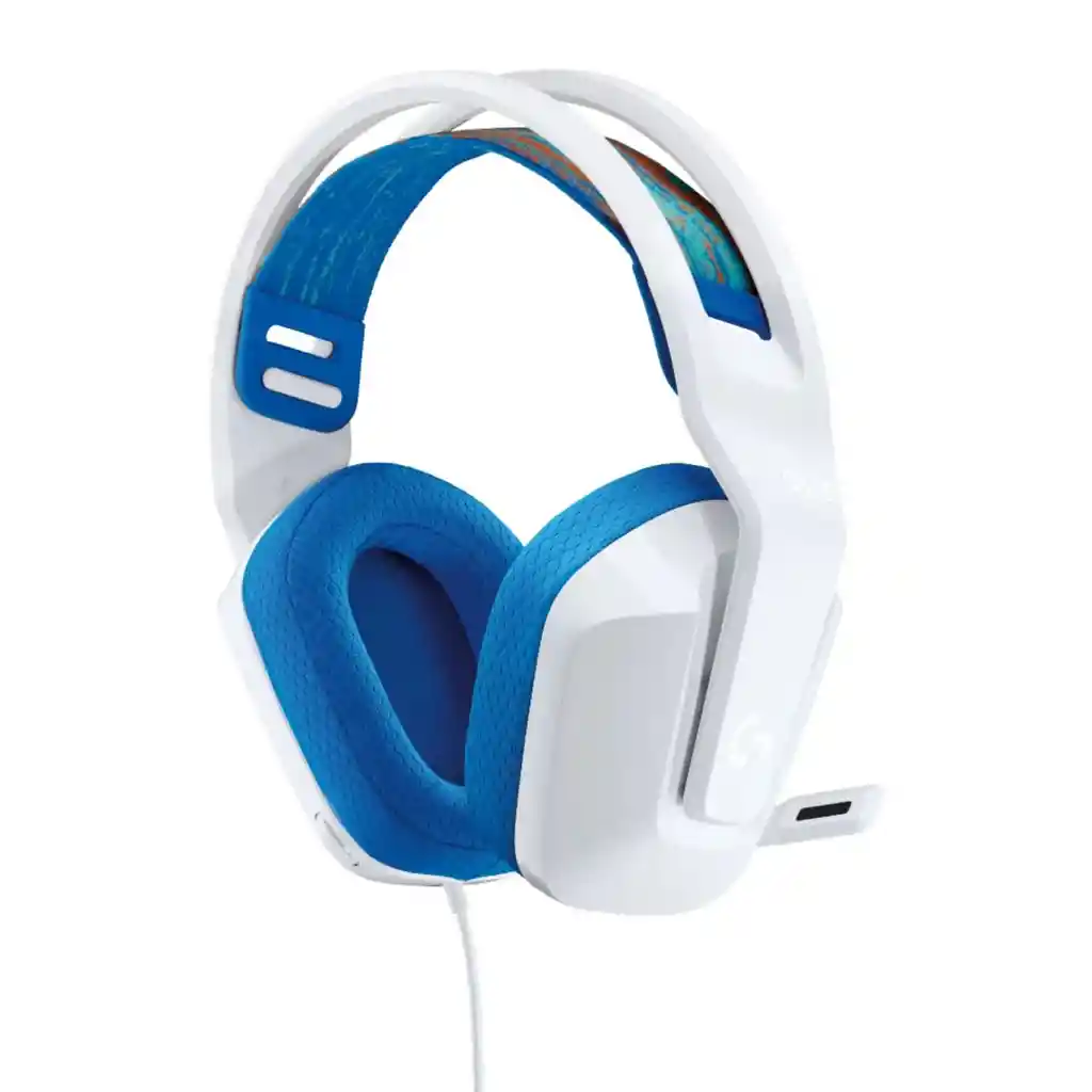 Audífonos Diadema Gaming Logitech G335 /cable Blanco