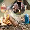 Pedernal Encendedor Camping Supervivencia Iniciador De Fuego + Rascador Metálico