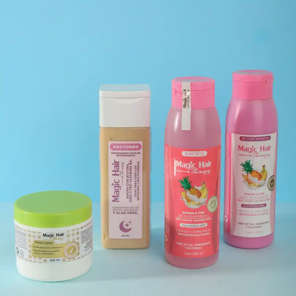 Kit Platinum Anticaída Para Cabello Seco (banana Y Piña) + Obsequio