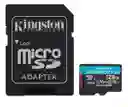 Memoria Micro Sd 128gb 4k U3 V30 A2 Kingston Canvas Go! Plus