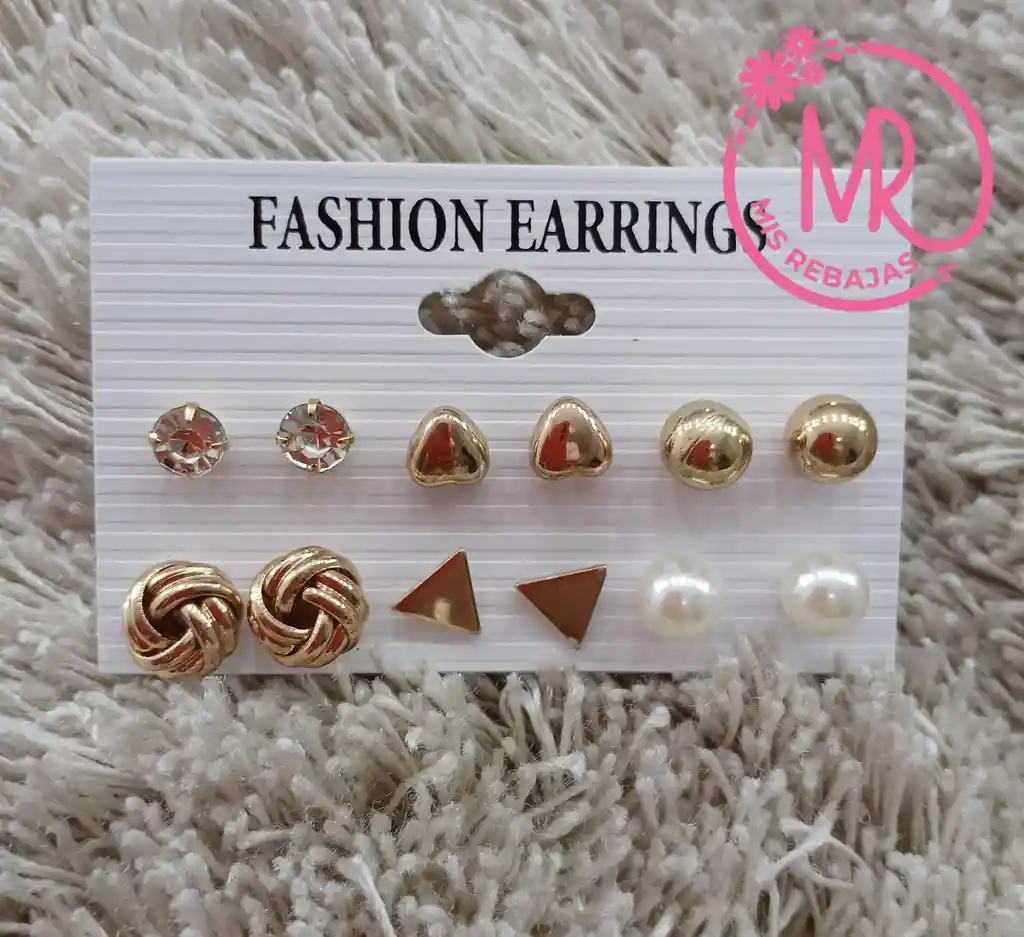 6 Pares De Aretes.