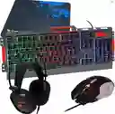 Combo Gamer Teclado Luces + Mouse 6 Botones + Audífonos K58