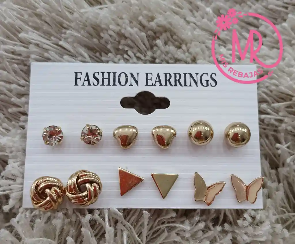 6 Pares De Aretes.